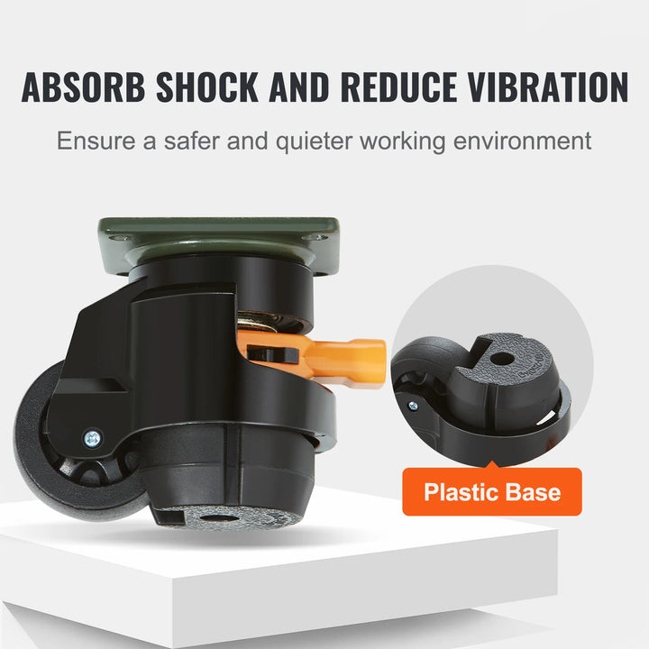 SucceBuy Heavy Duty Leveling Casters with Adjustable Feet