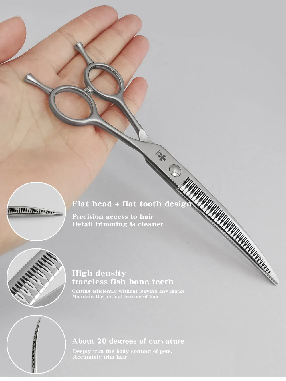 7.25 Inch VG10 Steel Professional Pet Grooming Scissors