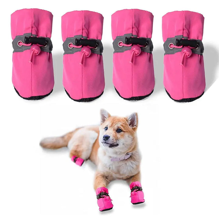 4pcs Waterproof Pet Dog Shoes