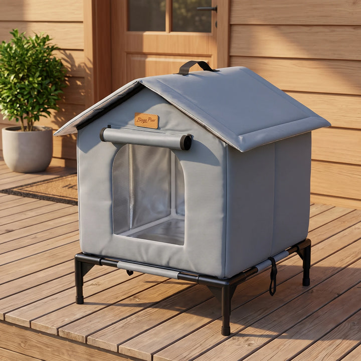 BingoPaw Insulated Outdoor Cat House Waterproof Shelter