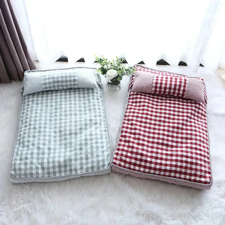 Winter Warm Cat Bed Mat – Soft Cushioned Nest for Kittens, Puppies & Small Pets