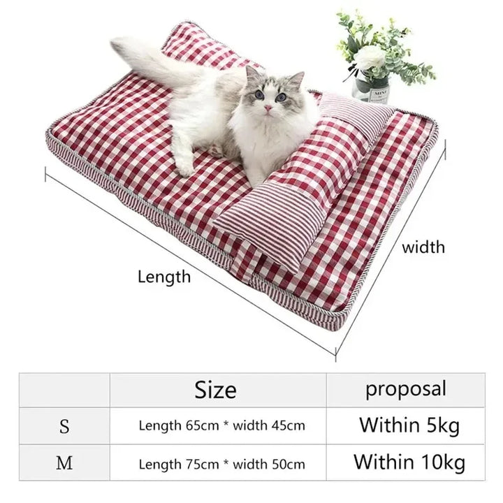 Winter Warm Cat Bed Mat – Soft Cushioned Nest for Kittens, Puppies & Small Pets