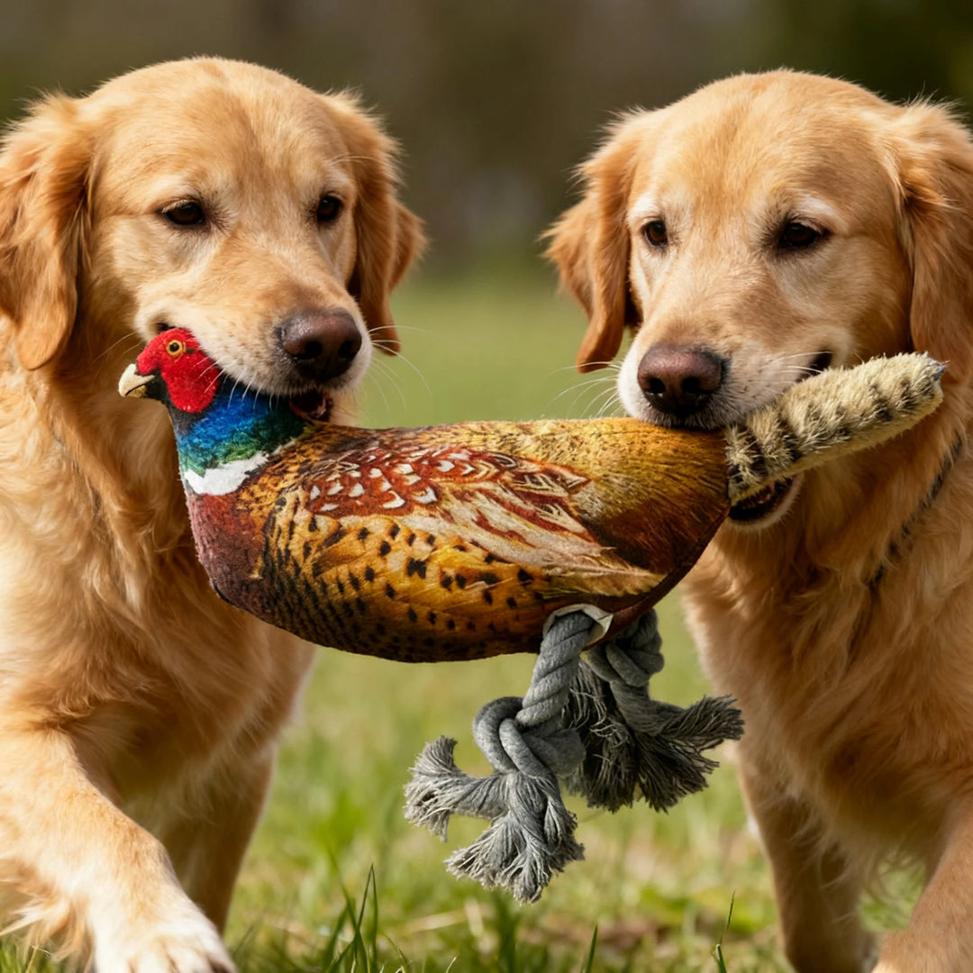 Colorful Pheasant Plush Squeaky Toy for Cats and Dogs