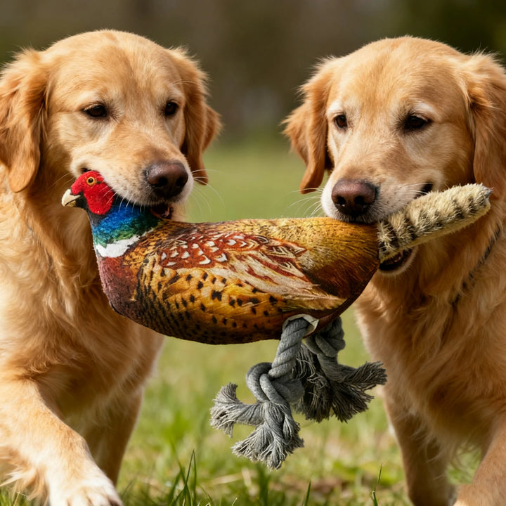 Colorful Pheasant Plush Squeaky Toy for Cats and Dogs