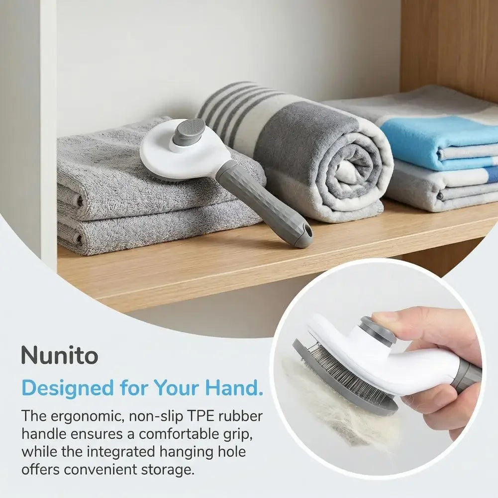 Self-Cleaning Pet Grooming Brush for Dogs and Cats