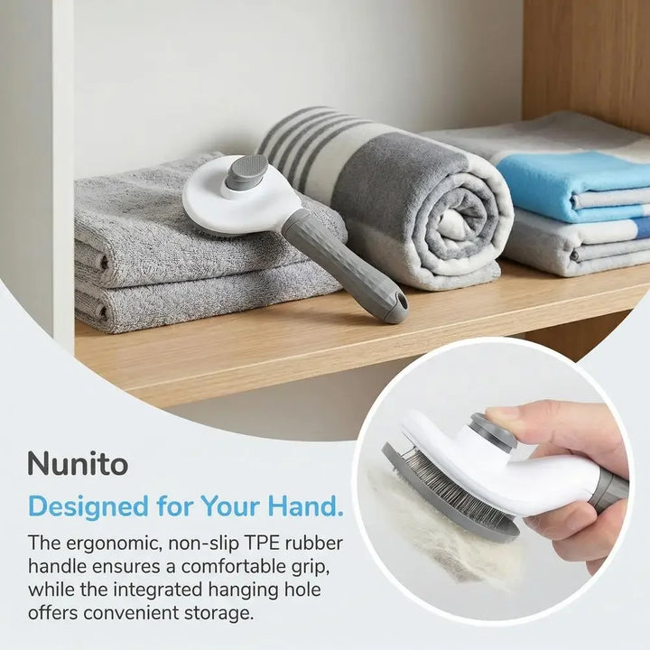 Self-Cleaning Pet Grooming Brush for Dogs and Cats