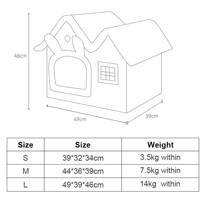 Removable Roof Plush Pet House