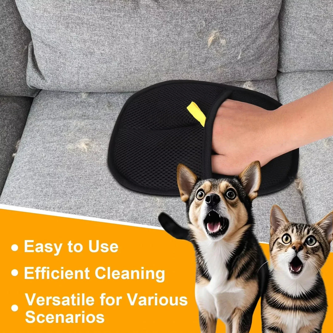 Double-Sided Pet Grooming Gloves and Hair Remover Mitt