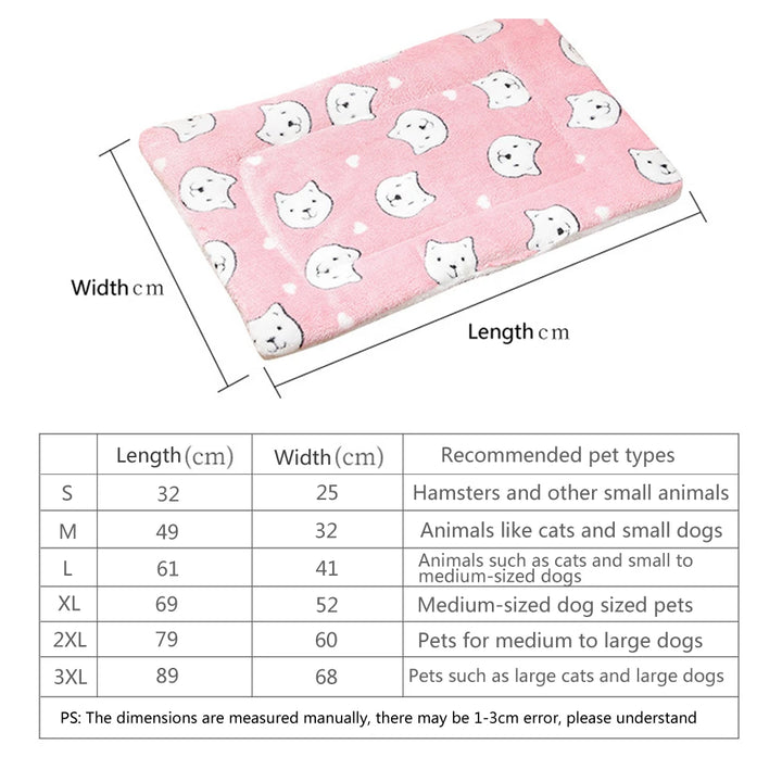 Warm & Thick Pet Sleeping Mat – Cozy Dog Sofa Pad & Soft Cat Bed for Autumn/Winter