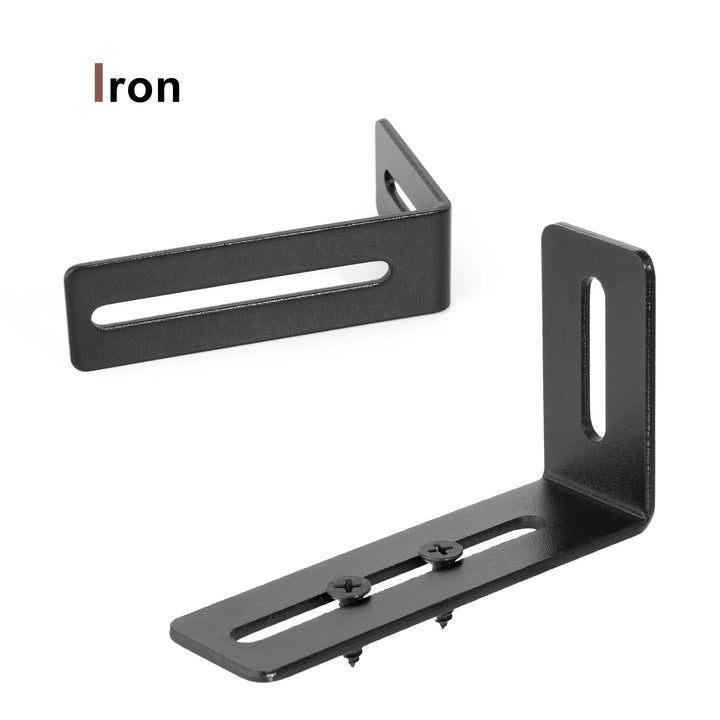 Black Metal 90 Degree Corner Brackets 102mm, 2 Pack