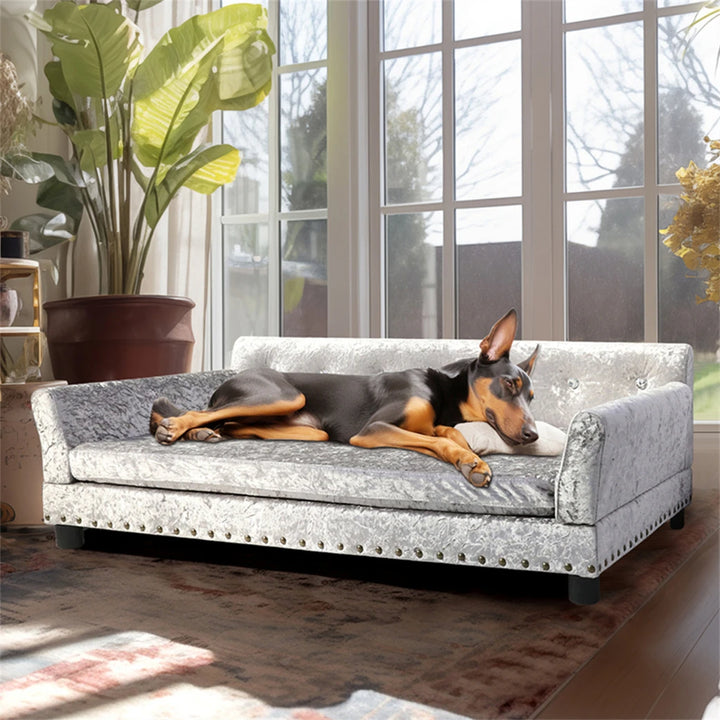 Large-Luxury Sofa Pet Bed – Cushioned & Durable