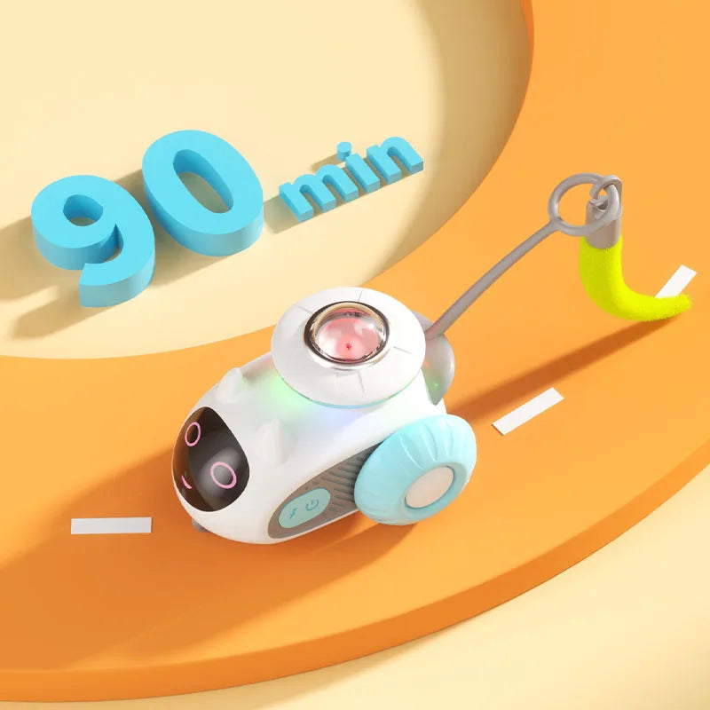 Smart Automatic Cat Toy Car with Feather Teaser
