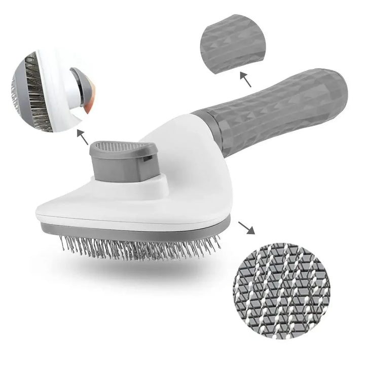 Self-Cleaning Pet Grooming Brush for Dogs and Cats