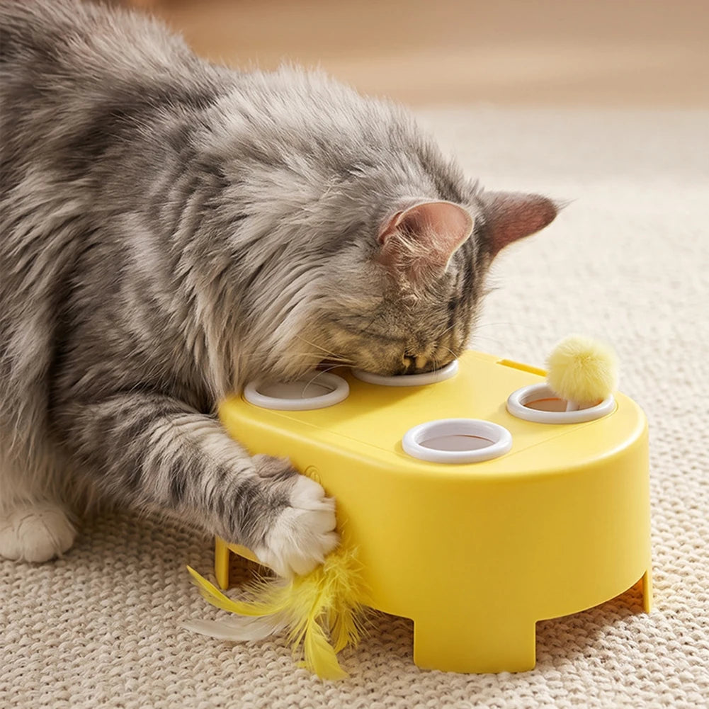 Automatic Whack-A-Mole Cat Toy, Rechargeable Interactive Game