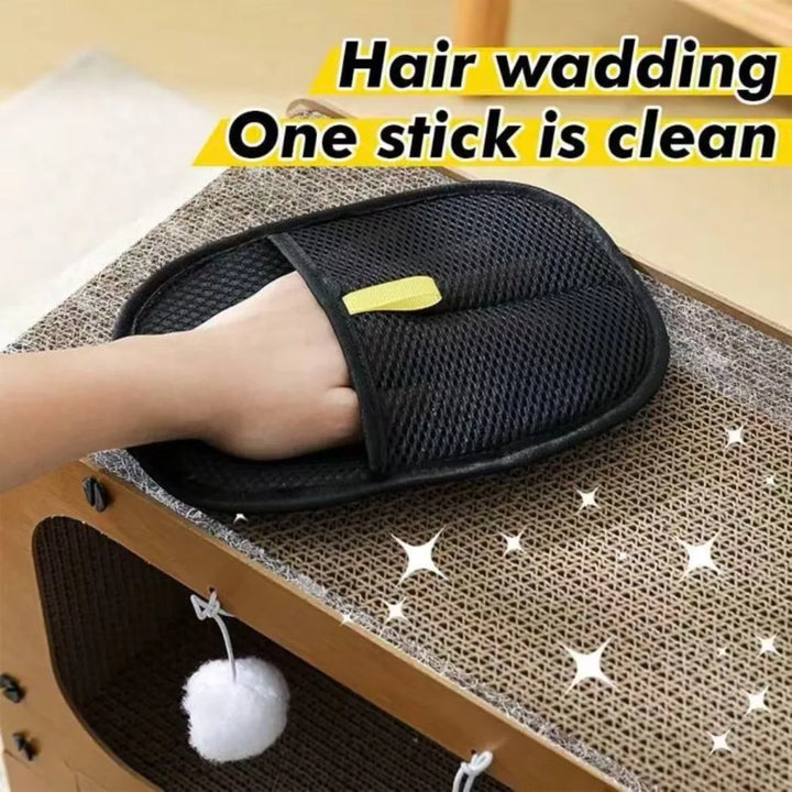 Double-Sided Pet Grooming Gloves and Hair Remover Mitt