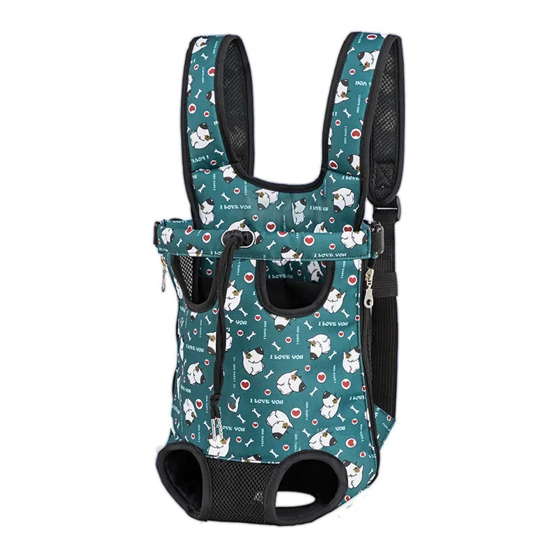 Upgraded Adjustable Cat & Dog Carrier Backpack – Portable Pet Travel Bag for Outdoor Hiking, Camping & Chest Carry