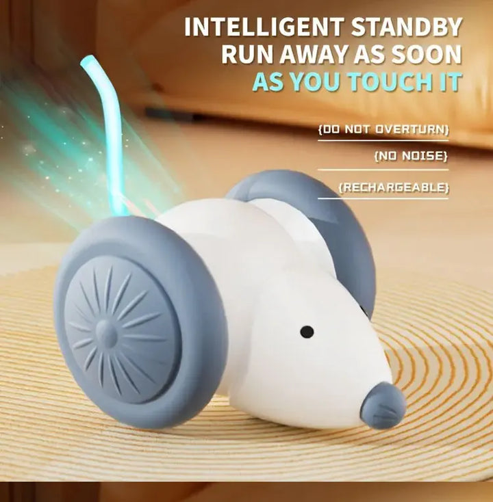Pet Toys Interactive Cat Toy Electric Mouse Car - Automatic Teaser with Intelligent Obstacle Avoidance Pet Products