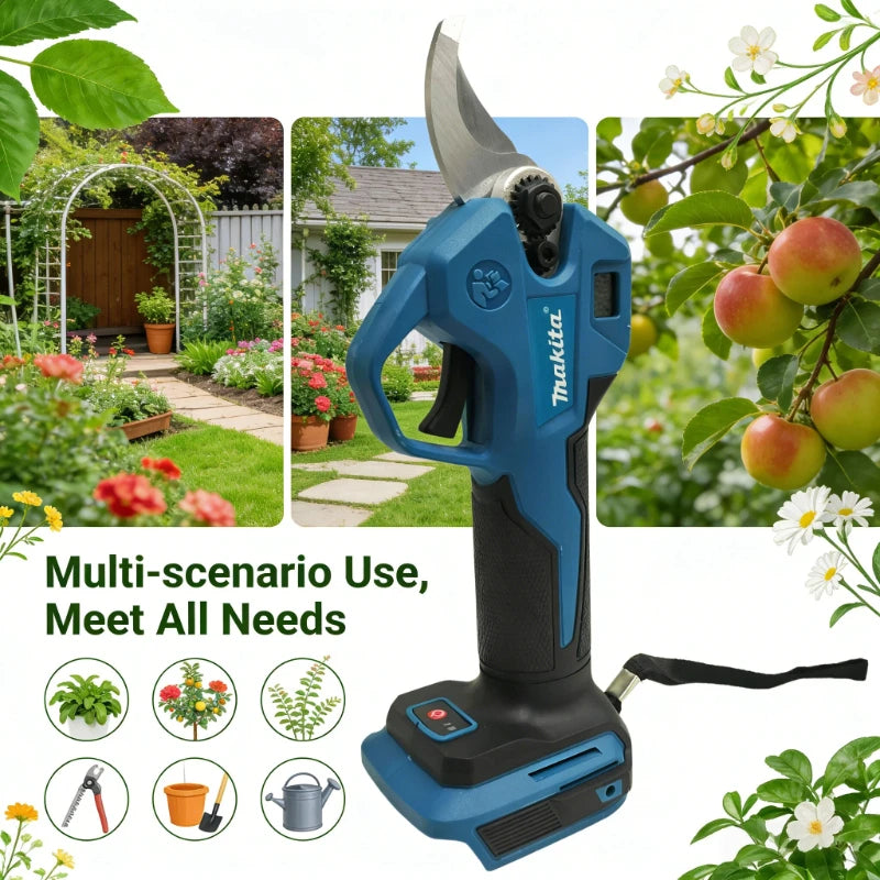 Makita 18V Brushless Cordless Electric Pruning Shears - Multifunctional Garden Scissors & Branch Cutter（tool only）