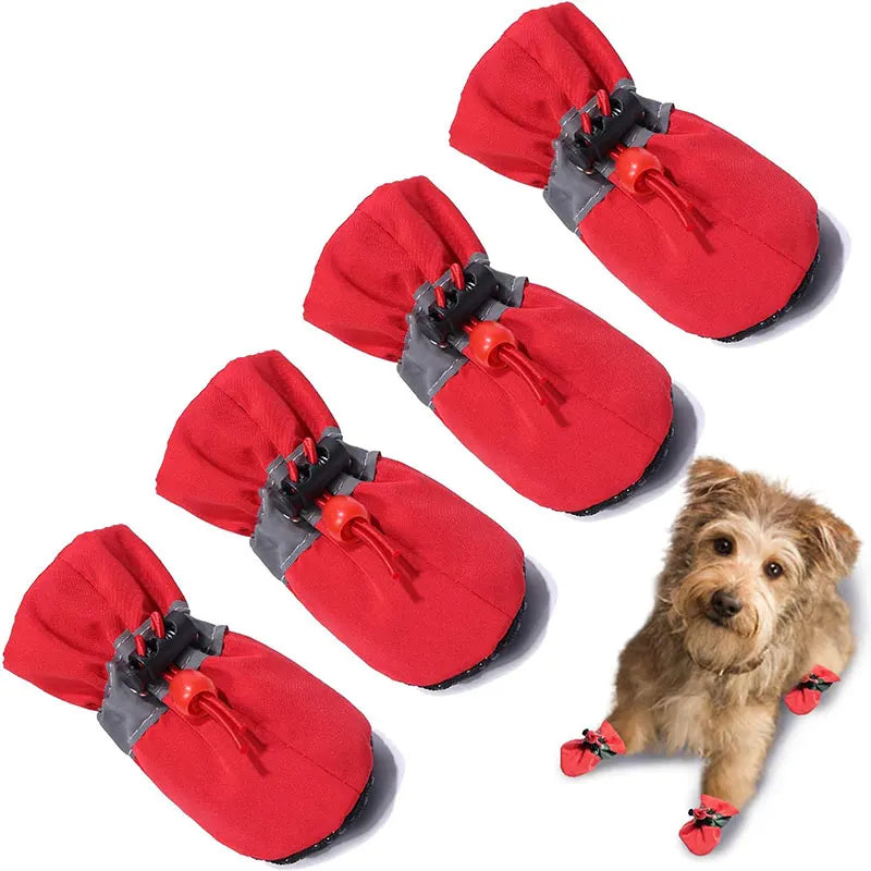 4pcs Waterproof Pet Dog Shoes