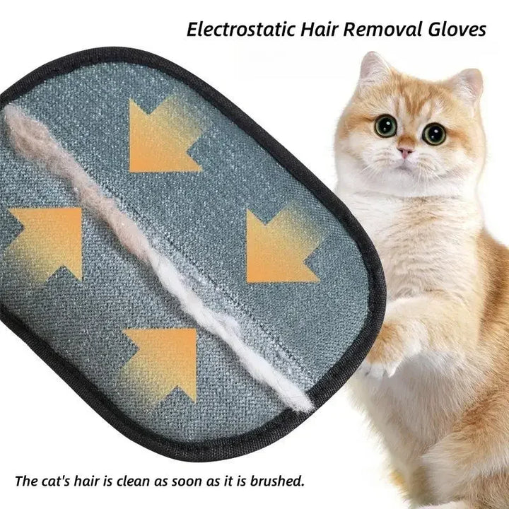 Portable Pet Hair Remover Gloves for Clothes and Furniture