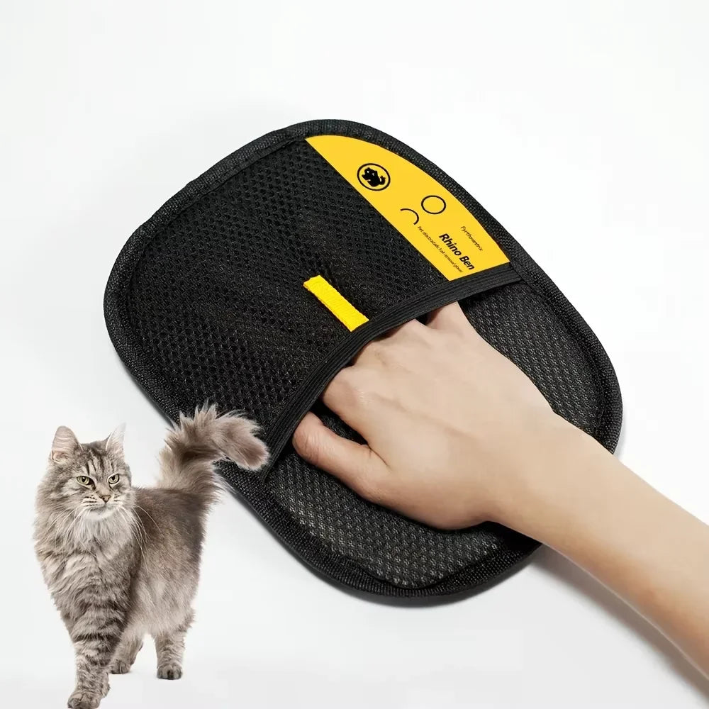 Portable Pet Hair Remover Gloves for Clothes and Furniture