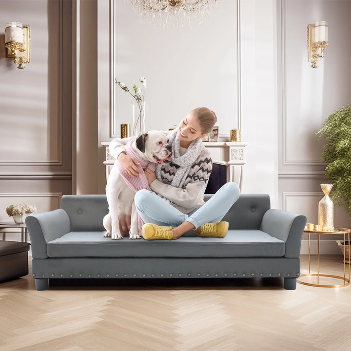 Large-Luxury Sofa Pet Bed – Cushioned & Durable