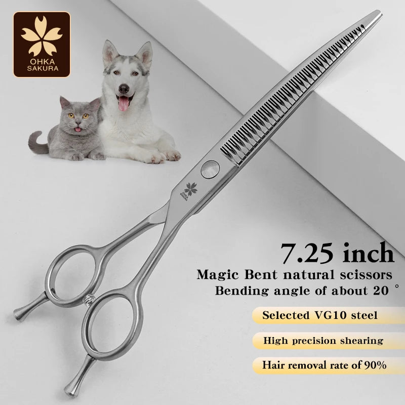 7.25 Inch VG10 Steel Professional Pet Grooming Scissors