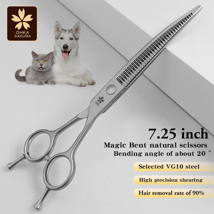 7.25 Inch VG10 Steel Professional Pet Grooming Scissors