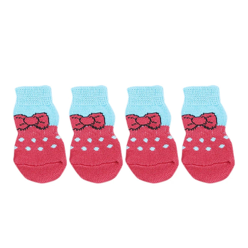 4Pcs Warm Puppy Dog Shoes