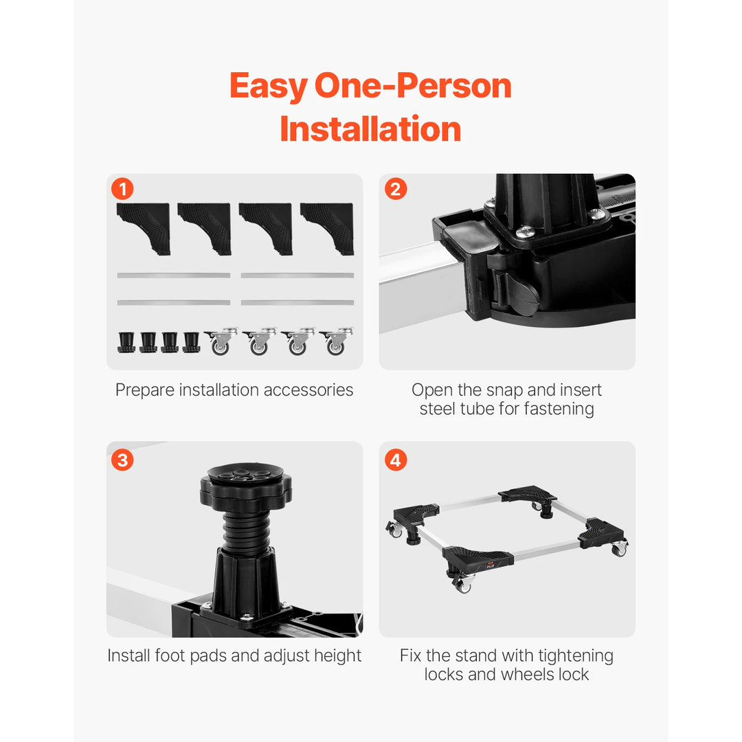 1100 lbs Adjustable Furniture Dolly for Washer and Fridge
