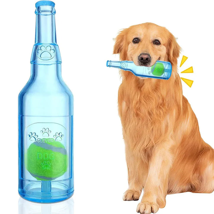 Squeaky Water Bottle Dog Toy for Interactive Chewing
