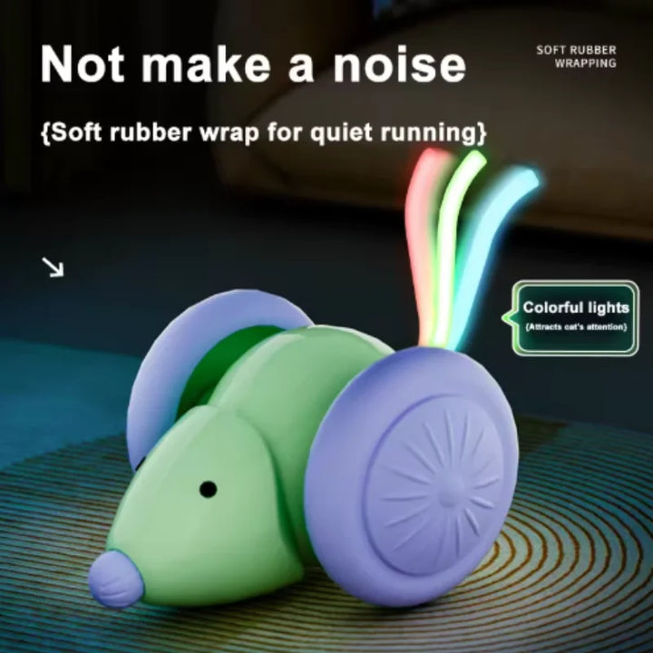 Rechargeable Electric Mouse Cat Toy with Obstacle Avoidance