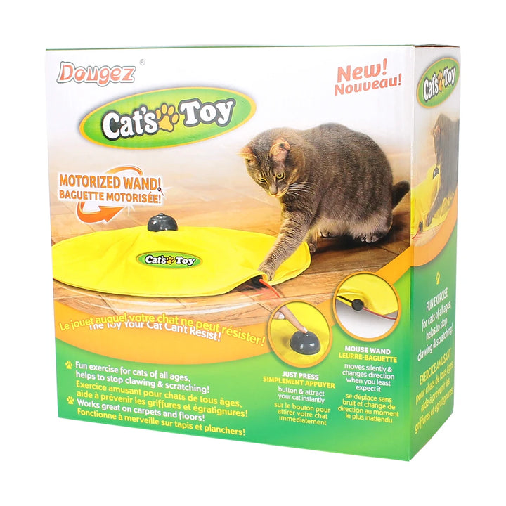 Automatic Cat Toy Plate with Moving Feather, 4 Speeds