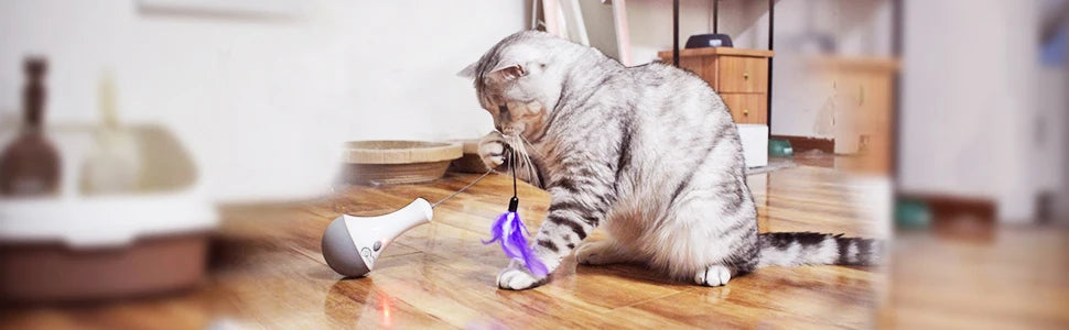 DOEL Automatic Cat Feather Toy with 360° Rotation