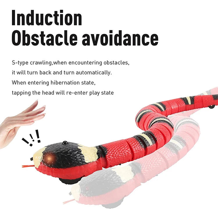 Smart Sensing USB Rechargeable Snake Toy for Cats