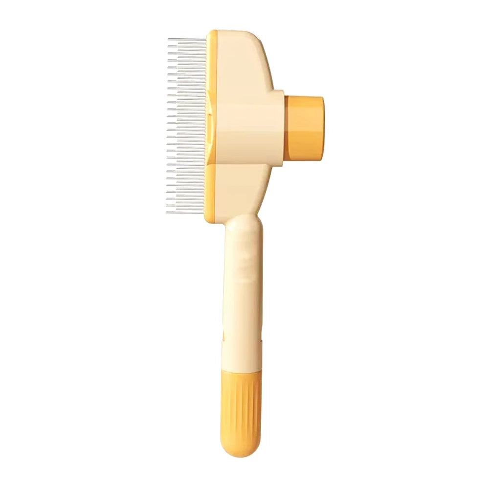 Yellow Self-Cleaning Slicker Brush for Dogs and Cats