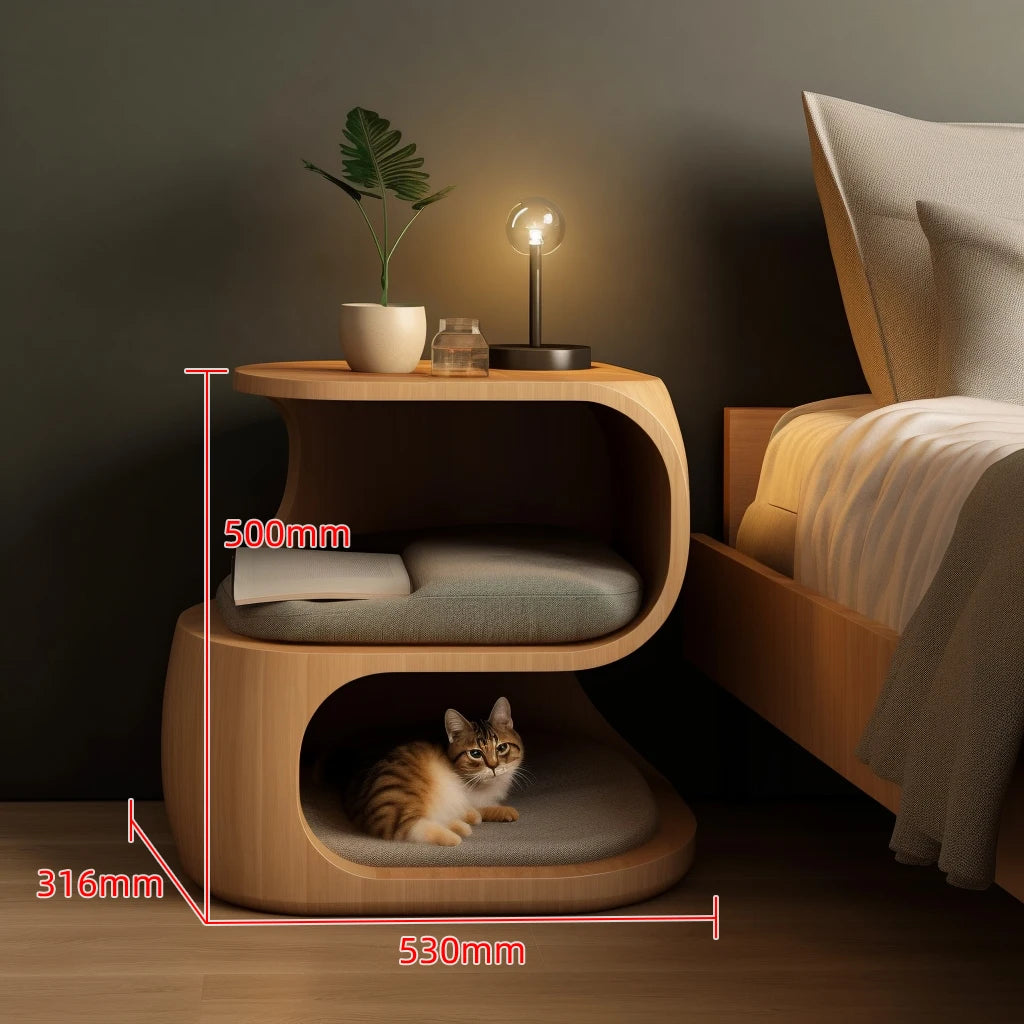 Custom Modern Luxury Coffee Table Cat Cage Luxury Custom Cat And Dog Nest 3D Printing Side Table Cat Beds