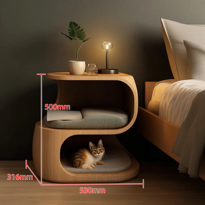Custom Modern Luxury Coffee Table Cat Cage Luxury Custom Cat And Dog Nest 3D Printing Side Table Cat Beds