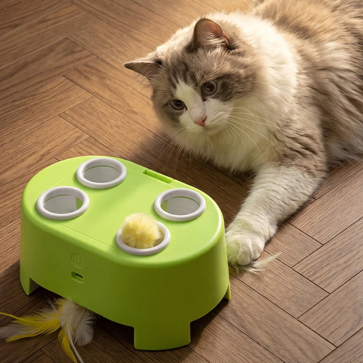 Automatic Whack-A-Mole Cat Toy, Rechargeable Interactive Game