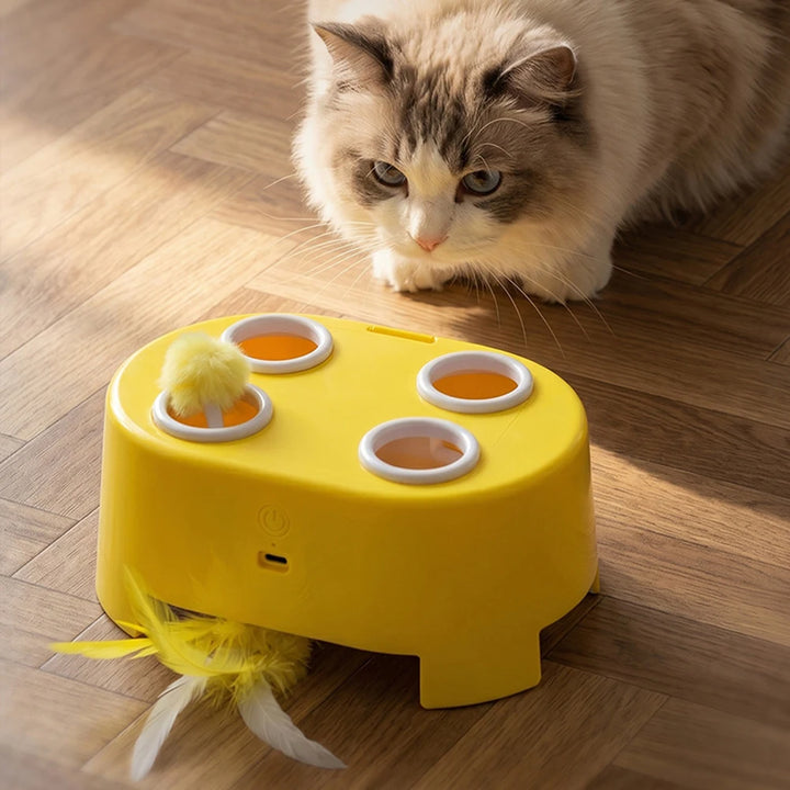Automatic Whack-A-Mole Cat Toy, Rechargeable Interactive Game
