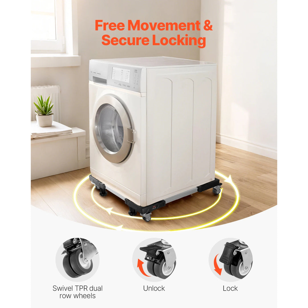 1100 lbs Adjustable Furniture Dolly for Washer and Fridge