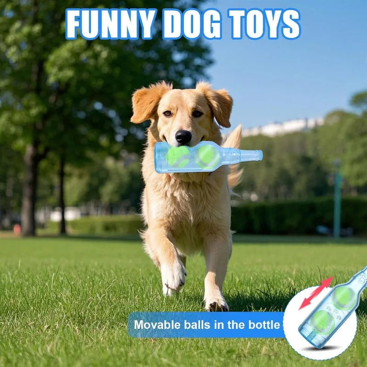 Squeaky Water Bottle Dog Toy for Interactive Chewing