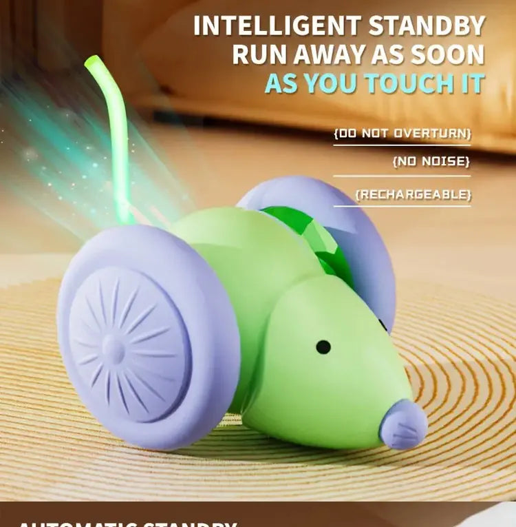 Pet Toys Interactive Cat Toy Electric Mouse Car - Automatic Teaser with Intelligent Obstacle Avoidance Pet Products