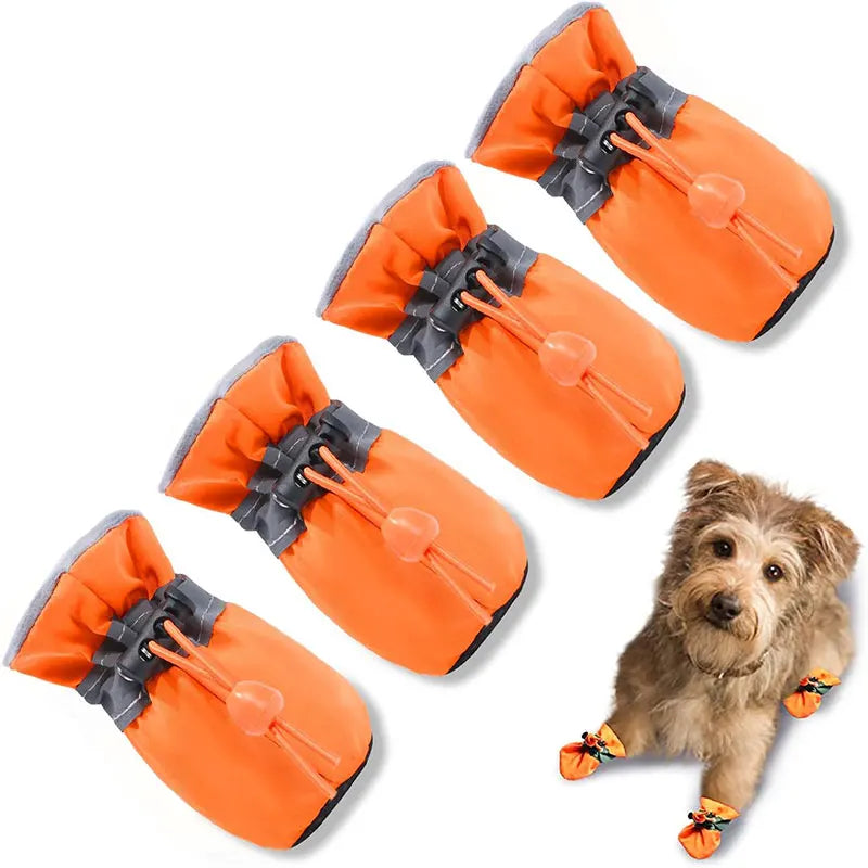 4pcs Waterproof Pet Dog Shoes