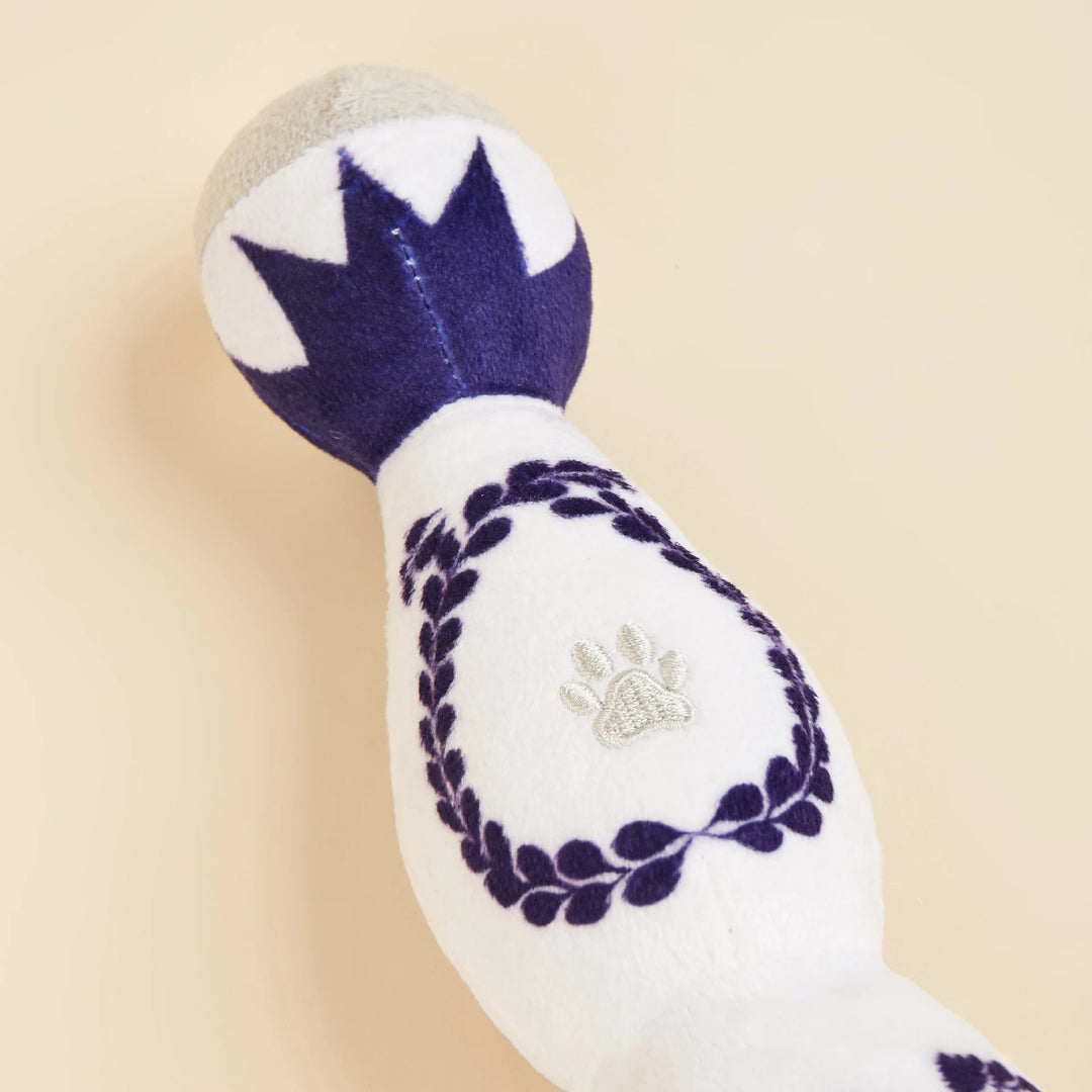 Funny Tequila Plush Dog Toy with Squeaker in Blue