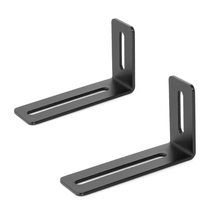 Black Metal 90 Degree Corner Brackets 102mm, 2 Pack