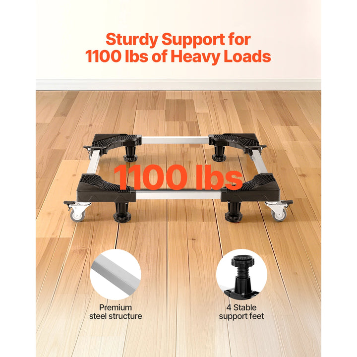 1100 lbs Adjustable Furniture Dolly for Washer and Fridge