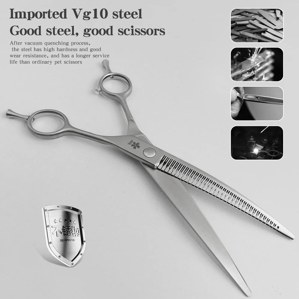 7.25 Inch VG10 Steel Professional Pet Grooming Scissors