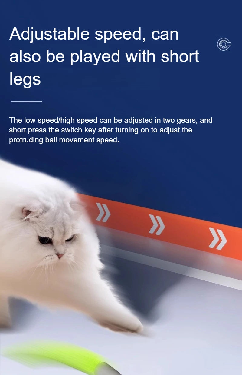 USB Rechargeable Automatic Rolling Ball Cat Toy with Tail