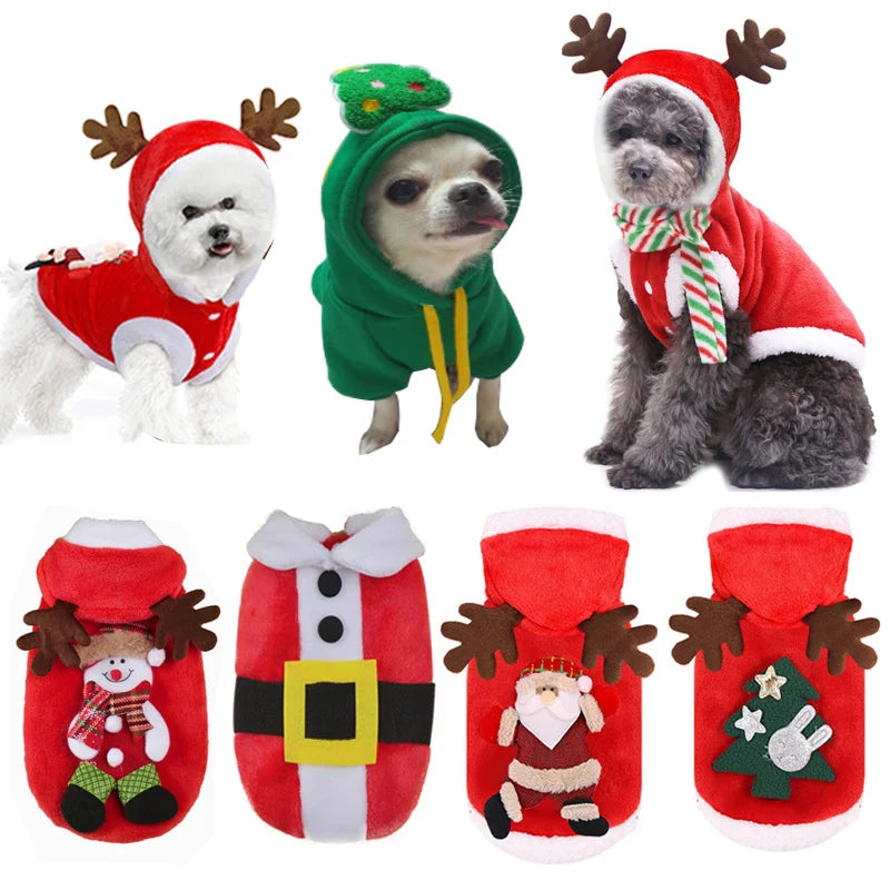 Hand Sewn-Festive-Pet Christmas Outfits